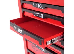 Chariot d'atelier pour outils MECHANIC TROLLEY KEVIN RED, 7 tiroirs