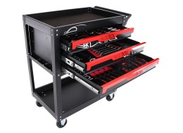 Chariot d'atelier avec outils MECHANIC TROLLEY JASON 80, 3 tiroirs, 1 étagère, 80 pièces d'outillage
