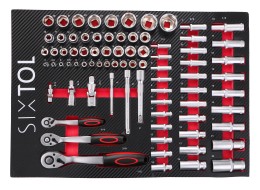 Servante d'atelier MECHANIC TROLLEY KEVIN RED 182, 7 tiroirs, 182 pièces d'outillage