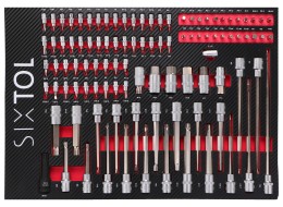 Servante d'atelier MECHANIC TROLLEY KEVIN RED 195, 7 tiroirs, 195 pièces d'outillage