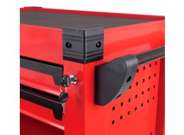 Servante d'atelier MECHANIC TROLLEY KEVIN RED 253, 7 tiroirs, 253 pièces d'outillage