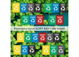 Sacs pour déchets triés SORT EASY 3 BASIC DE, 30 x 30 x 40 cm, 3 x 36 l, 3 pcs