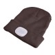 Bonnet avec lampe frontale 180 lm, rechargeable, USB, taille unique, coton/PE, brun