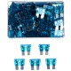 Kit de fusibles automobiles à lame MECHANIC FUSE SET 15A, 100 pièces