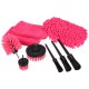 Ensemble multifonction d'outils pour nettoyage et lavage de voiture CAR DETAILING PINK 9, 9 pièces
