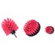 Ensemble de brosses pour perceuse pour nettoyage de voiture CAR DETAILING DRILL BRUSH PINK 3, 3 pièc