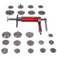 Poussoir pneumatique pour pistons de frein MECHANIC BRAKE SET PNEU 23, kit 23 pièces