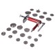 Poussoir pneumatique pour pistons de frein MECHANIC BRAKE SET PNEU 23, kit 23 pièces