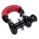 Manille offroad avec protecteur en caoutchouc CAR SHACKLE 1, capacité 4,75 t