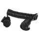Câble spiralé de liaison de fiche d'attelage TRAILER CABLE 4, 13-13 broches, 3 m