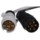 Adaptateur de prise d'attelage TRAILER CABLE 5, de 13 broches à 7 broches N+S, 35 cm