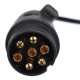 Câble rallonge 7 broches - prise femelle + fiche TRAILER CABLE 7, 12V, 5m
