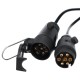 Câble rallonge 7 broches - prise femelle + fiche TRAILER CABLE 7, 12V, 5m
