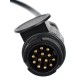Câble de rallonge 13 broches - prise et fiche TRAILER CABLE 8, 12V, 5 m