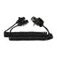 Adaptateur spiralé de liaison 15 broches vers 2×7 broches (S+N) TRAILER CABLE 9, 24V, 3,5m
