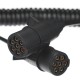 Câble spiralé de liaison 7 broches type N TRAILER CABLE 11, fiche en plastique, 24V, 3,5m
