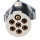Câble spiralé de liaison 7 broches type S TRAILER CABLE 12, fiche métallique, 24V, 3,5m