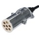 Câble spiralé de liaison 7 broches type S TRAILER CABLE 12, fiche métallique, 24V, 3,5m
