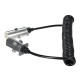 Câble spiralé de liaison 7 broches type S TRAILER CABLE 12, fiche métallique, 24V, 3,5m