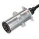 Câble spiralé de liaison 7 broches type N TRAILER CABLE 13, fiche métallique, 24V, 3,5m