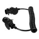Câble spiralé de liaison EBS 7 broches TRAILER CABLE 14, 24V, 3,5 m