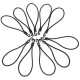 Set d'élastiques de fixation avec crochet plastique CARGO CORD SET 2, 20 cm, 10 pcs