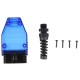 Fiche OBD-II 16 broches pour montage de votre propre câble MECHANIC CABLE 31, bleue