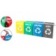 Sacs pour tri sélectif SORT EASY 4 METAL, 30x30x40cm, 4x36l, 4 pièces