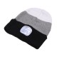 Bonnet avec lampe frontale 180 lm, rechargeable, USB, taille unique, coton/PE, noir/gris/blanc