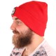 Bonnet avec lampe frontale 180 lm, rechargeable, USB, taille unique, coton/PE, rouge