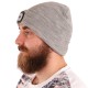 Bonnet avec lampe frontale 180 lm, rechargeable, USB, taille unique, coton/PE, gris clair