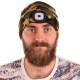 Bonnet avec lampe frontale 180 lm, rechargeable, USB, taille unique, coton/PE, camouflage