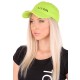 Casquette avec lumière LED B-CAP 25 lm, rechargeable, USB, taille universelle, vert fluorescent