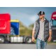Casquette réfléchissante avec lumière LED B-CAP SAFETY 25 lm, rechargeable, USB, taille universelle,