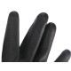 Gants de travail en polyester partiellement enduits de PU GLOVE PE-PU 9, noirs, taille 9, 6 paires