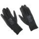 Gants de travail en polyester partiellement enduits de PU GLOVE PE-PU 10, noirs, taille 10\