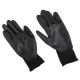 Gants de travail en polyester partiellement enduits de PU GLOVE PE-PU 10, noirs, taille 10\