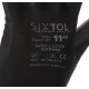 Gants de travail en polyester partiellement enduits de polyuréthane GLOVE PE-PU 11, noirs, taille 11