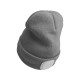 Bonnet avec lampe frontale 180 lm, rechargeable, USB, taille unique, coton/PE, gris clair