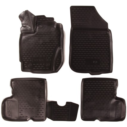 Tapis en caoutchouc 3D RENAULT Duster, 2015->, avec levier d'ouverture du réservoir à distance