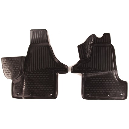 Tapis en caoutchouc 3D VOLKSWAGEN Transporter (T6), 2015->, VAN, (Europe), lot de 2