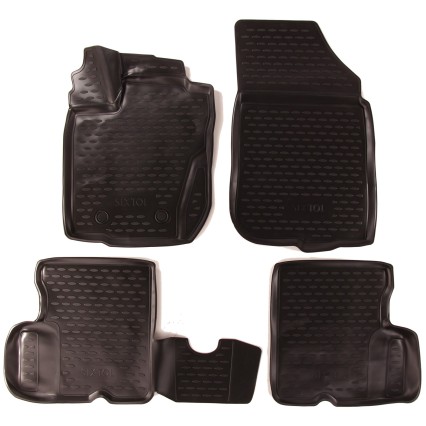 Tapis 3D en caoutchouc RENAULT Duster, 05/2015->, sans levier pour l'ouverture à distance du réservo