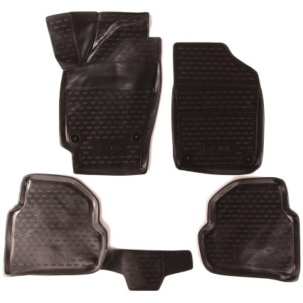 Tapis en caoutchouc 3D pour VOLKSWAGEN Polo, 2010->, berline