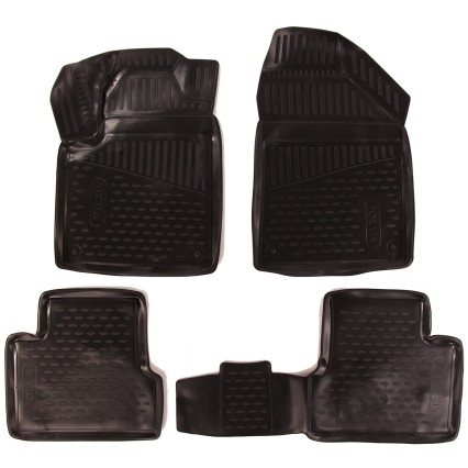 Tapis en caoutchouc 3D JEEP Cherokee, 2016-2019 SUV, USA