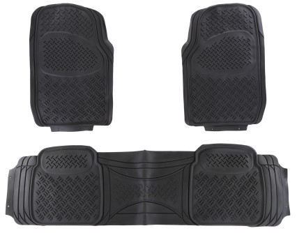 Tapis de voiture universels en caoutchouc CAR MAT UNI SET 2, complet, 3 pièces.