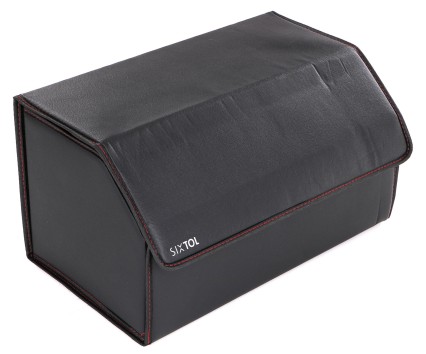 Organisateur de coffre de voiture CAR COMPACT LEATHER L, 2 compartiments, pliable, avec couvercle