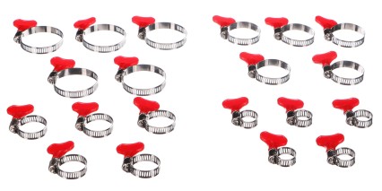 Collier de serrage avec papillon MECHANIC CONNECT SET 20, 10-44 mm, 20 pièces