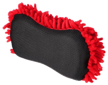 Éponge de lavage auto CAR DETAILING WASH 1, 24 x 12,5 x 6 cm, noir-rouge