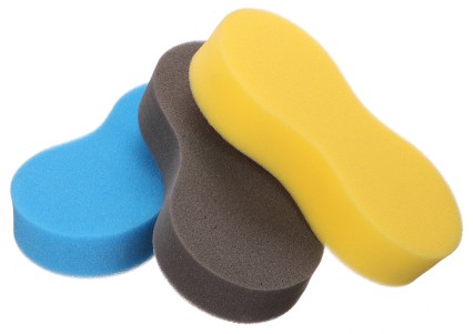 Éponge de lavage pour voiture CAR DETAILING WASH 3, 3 pièces, bleue, noire, jaune