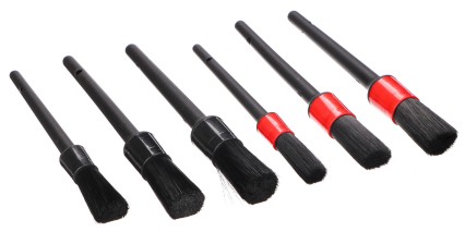 Ensemble de pinceaux de précision pour nettoyage de voiture CAR DETAILING BRUSH 6, 6 pcs